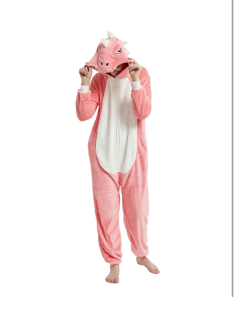 Pink Dinosaur Halloween Costume jumpsuit T-rex  Pajama costume size XL